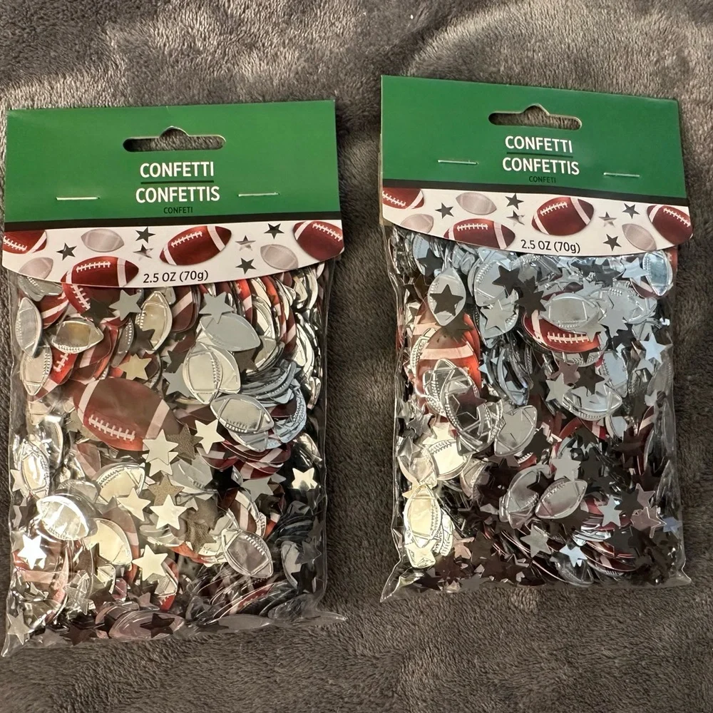 Football Party Decorations Confetti Stars Table Birthday Bar Mitzvah Super Bowl